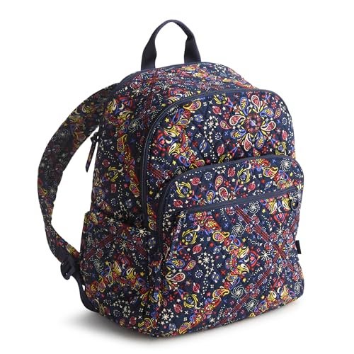 Vera Bradley Women's Premium Cotton Bancroft Backpack, Starry Paisley, One Size - Image 1