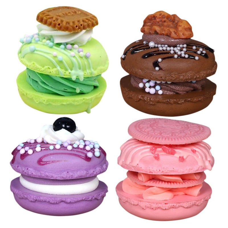 Artificial Macaron Cake Decor Prop Set Of 4 Vivid Color For Party Event Photography - Image 2
