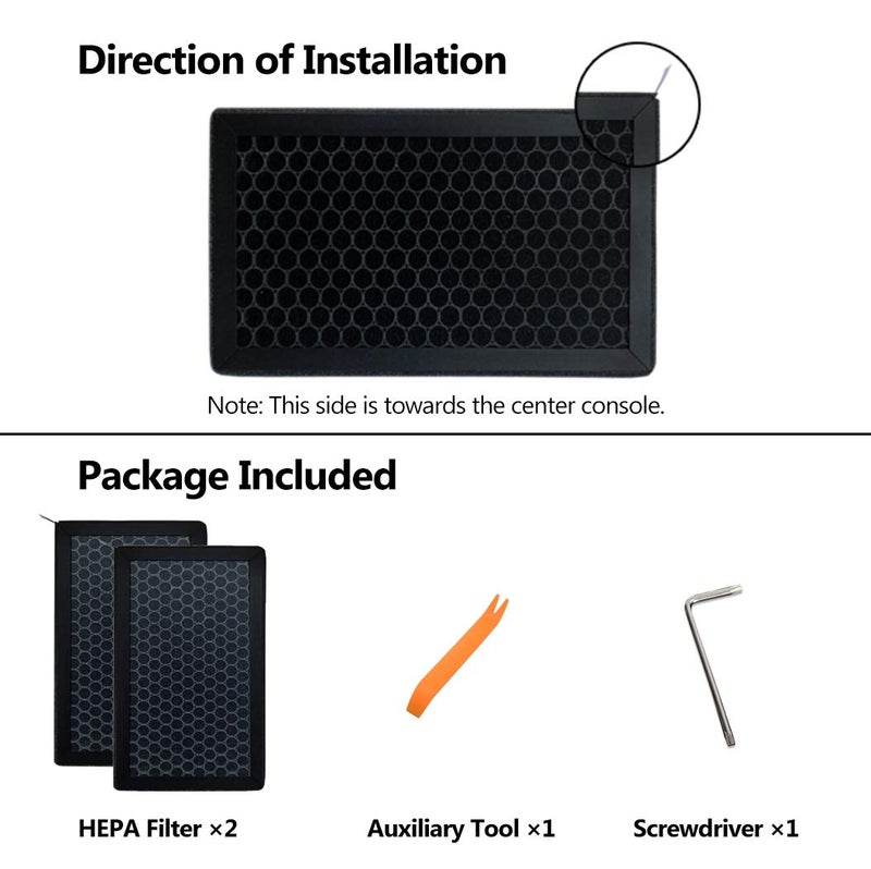 XTechnor HEPA Air Filter for Model Y Model 3 2016-2025, 2 Pack Cabin Air Filter with Activated Carbon - Image 5