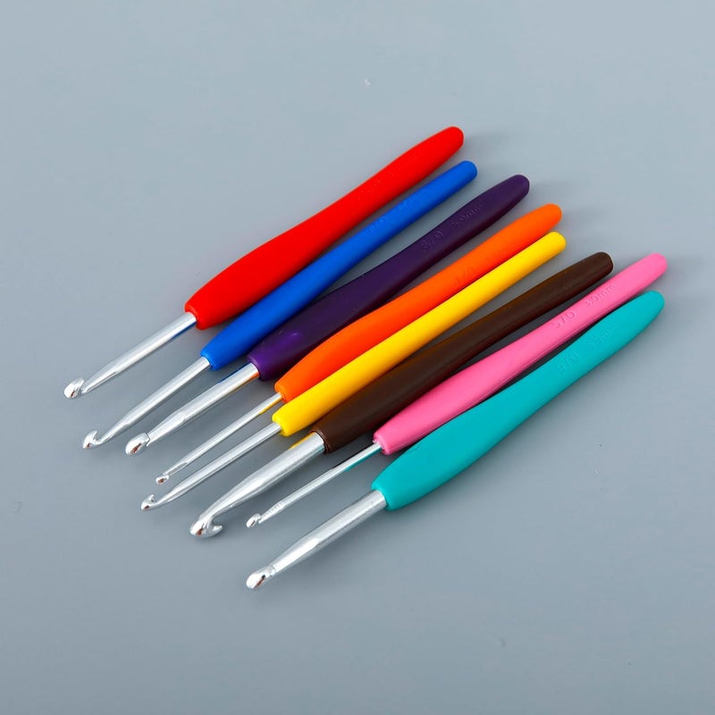 Kuber Industries Crochet Hook Needle Set of 53 with CaseErgonomic Sewing Knitting Needle Kit Transparent - Image 5