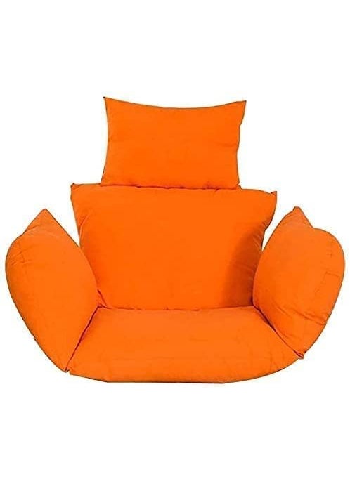 ANAND INDIA GROUPS ANAND INDIA GROUPS Polyester Designer Cushion for Hanging Outdoor Egg Basket Swing ChairGarden Swing Seat Padded Pillow Cushion Orange 