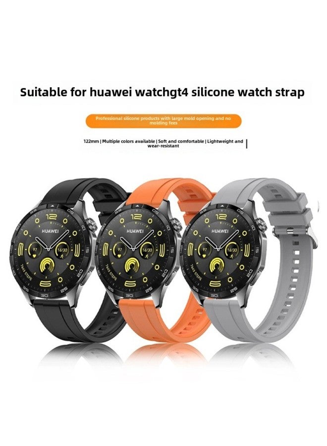 [ready Stock] Suitable For Huawei WatchGT4 Silicone Universal Watch Strap/gt2/gt3 With Quick Release Switch Earrings-Color:C6 Red-black Buckle-Specifications:22MM  - Image 4