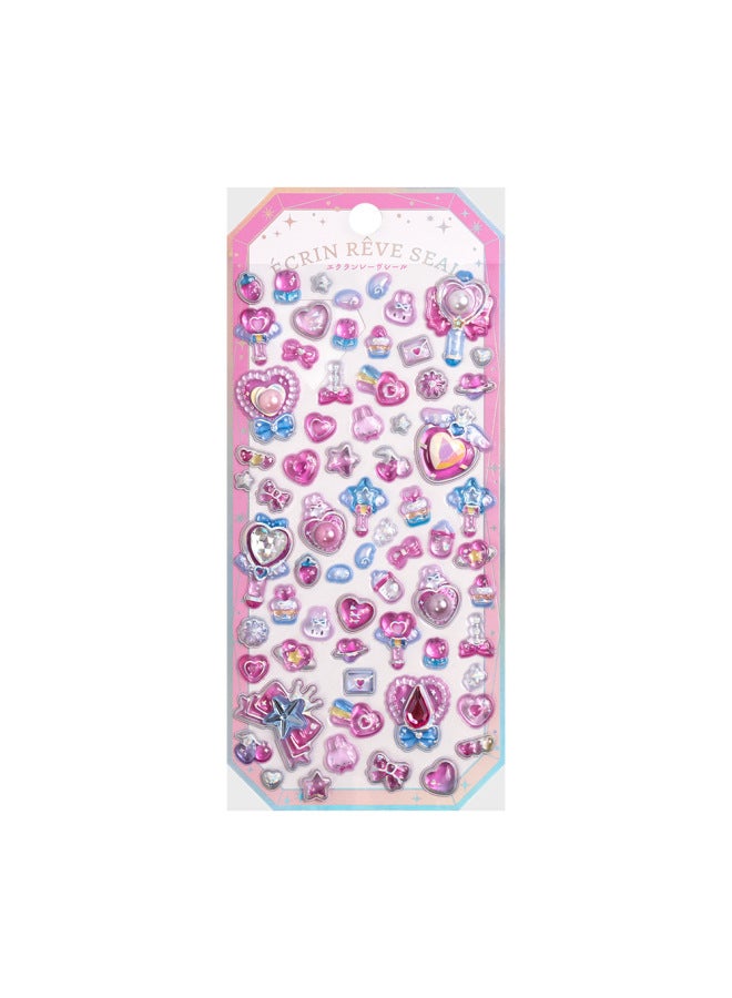 Flash Hot Shimmer Stickers 3d Relief Stickers Solid Children's Cartoon Animal Crystal Phone Case Decorations - Image 1