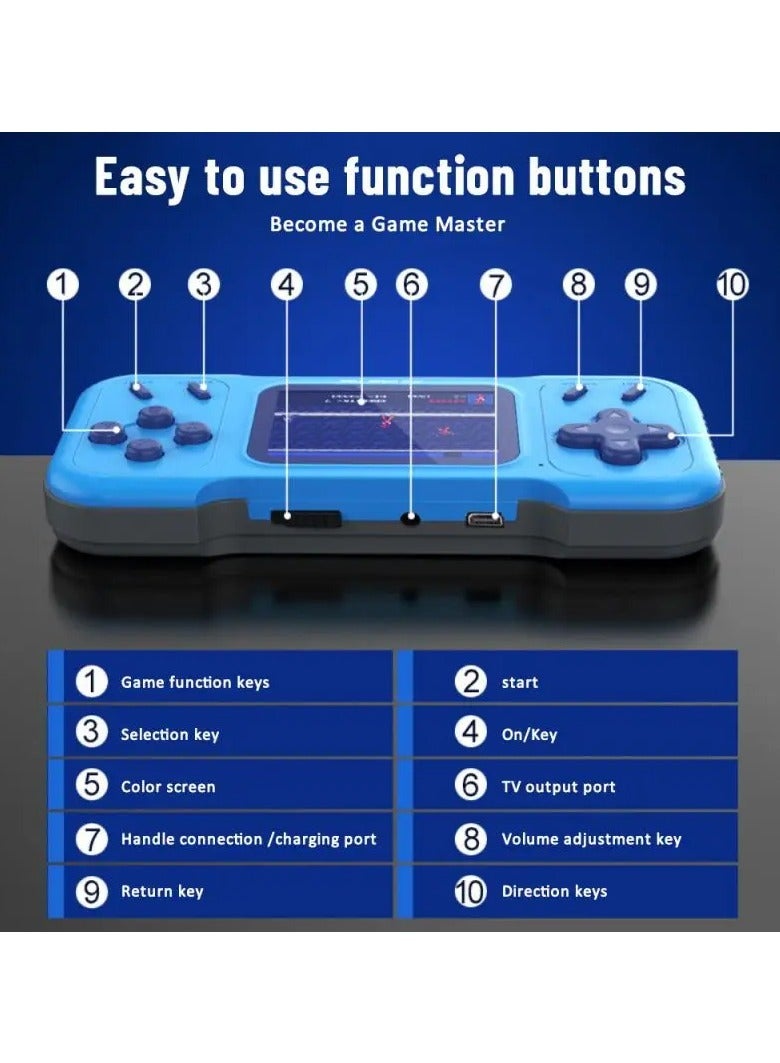 Retro Portable Mini Handheld Video Game Console A15 Kids Mini Double Game Player Built-in 500 Games Retro Game Machine - Image 4