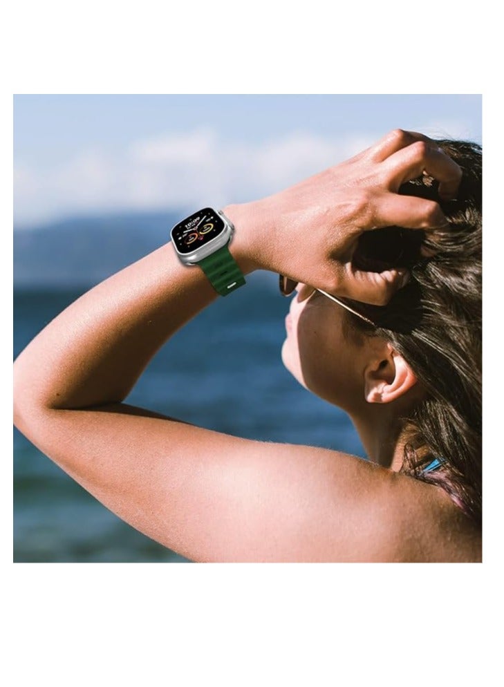 Bands Compatible with Apple Watch 49mm 45mm 44mm 42mm Replacement Soft Silicone Strap for iWatch Series Ultra 8/7/6/5/4/3/2/1 SE
