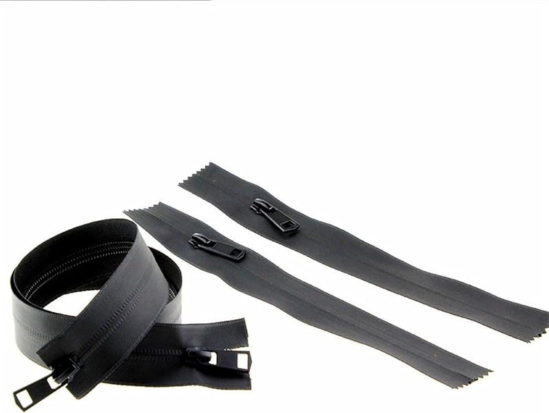 White 100cm Waterproof Nylon Zipper Double Slider Invisible For Jackets Sports Sewing - Image 4