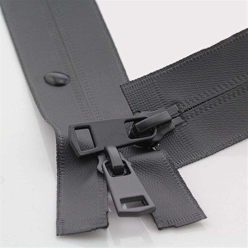 White 100cm Waterproof Nylon Zipper Double Slider Invisible For Jackets Sports Sewing - Image 5