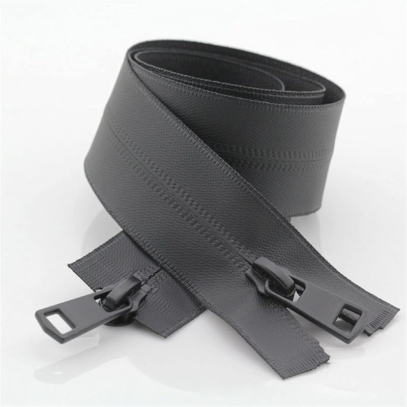White 100cm Waterproof Nylon Zipper Double Slider Invisible For Jackets Sports Sewing - Image 3