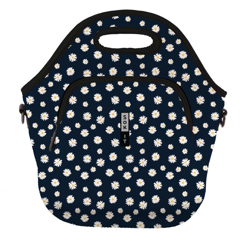 Sok It LunchTote Zippered Bag Insulated Neoprene Caddy (Daisy Chain, X-Large 6.5 Quart Lunch Tote) - Image 1