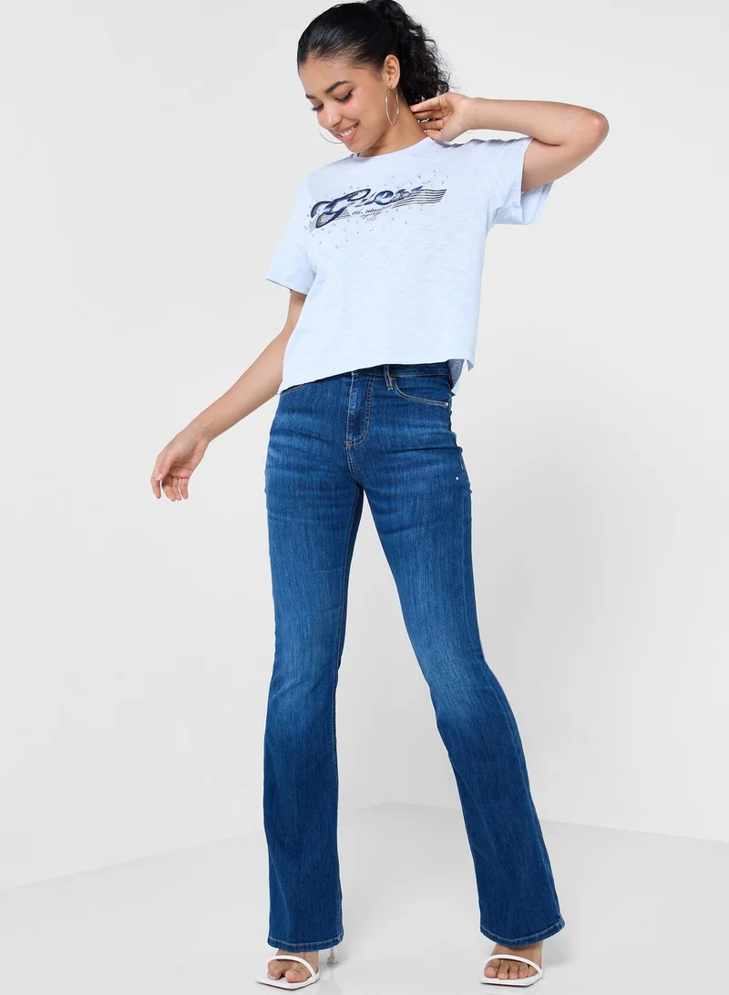 GUESS Crew Neck Graphic T-Shirt