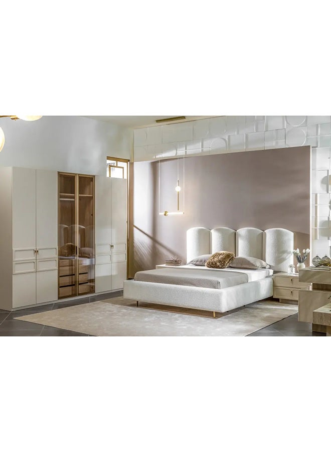 MK Kabbani Furniture Danty 7 PC Full Bedroom Set - 180x195 cm with wardrobe  - Image 1