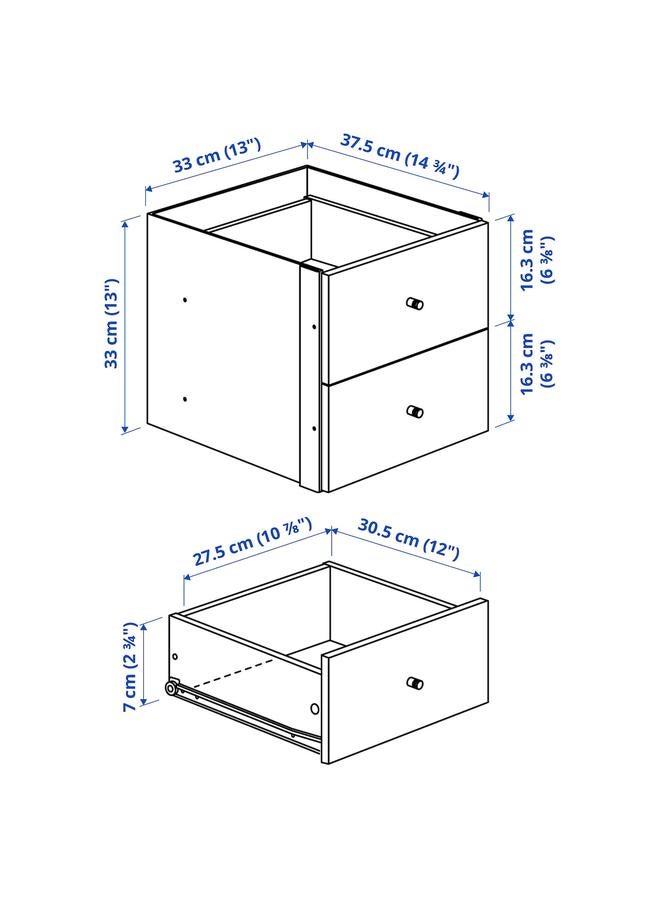 زبون ملحقة مع درجين، أبيض، 33×33 سم - Image 3