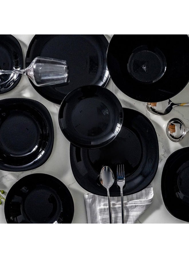 DANUBE HOME Essential Square Opal Salad Bowl – Durable Opal Glass Salad Bowl, Microwave & Dishwasher Safe, Elegant Dinnerware for Home, Kitchen, Restaurants, Perfect for Serving Salads and Fruits - Black - 24 cm - Image 2