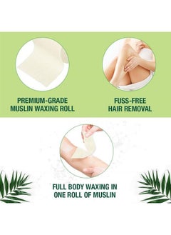 Clean + Easy Muslin Waxing Roll for Hair Removal, 3.5 inches x 40 yards  - Image 1