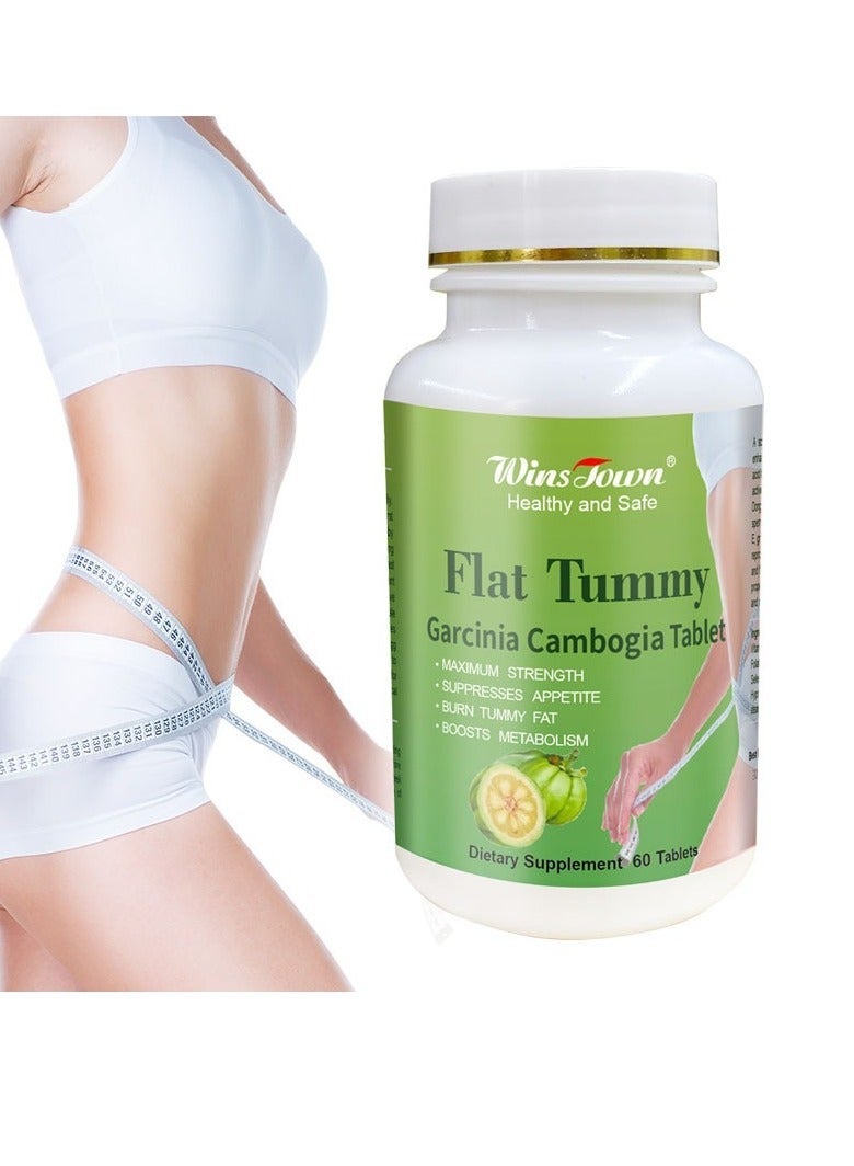 Winstown Slim Flat Tummy Tablets, Flat Tummy Garcinia Cambogia Tablets, Safe Anti Aging Weight Loss Pills, Beauty Slim Weight Loss Tablets For Fat Burn And Body Slimming, (60 Tablets) - Image 3
