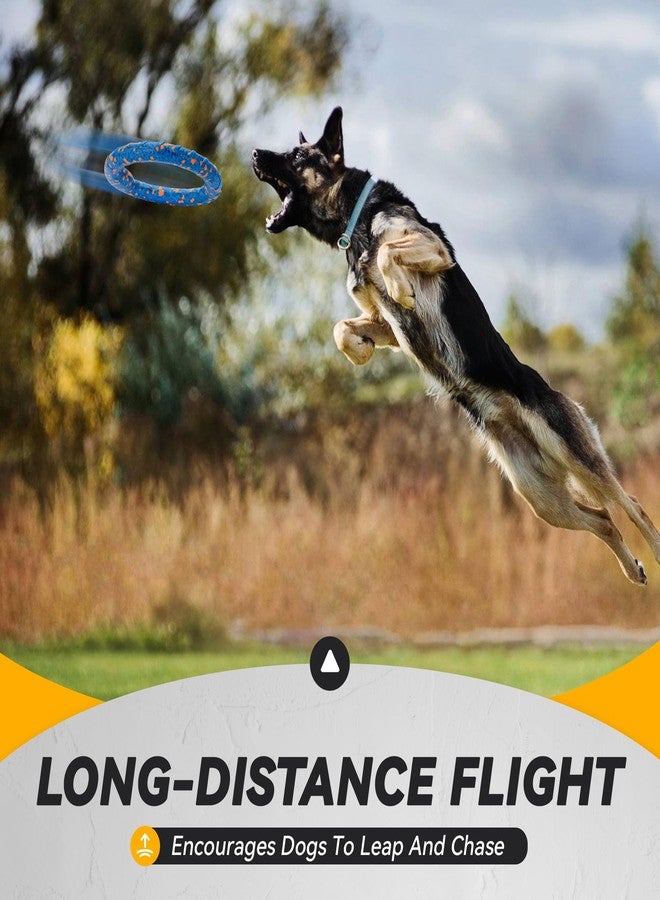 FUSOTO Dog Ring Toy, Indestructible Flying Discs for Throwing Catching, Water Floating Dog Training Ring for Medium Large Breeds (Blue - φ9 inches) - Image 4
