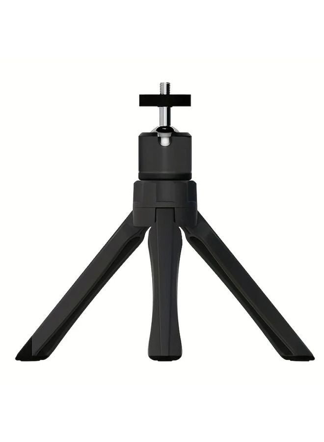 Black 360 Rotating Mini Gimbal Stand For Projectors Cameras DSLRs Compact Adjustable Desktop Holder - Image 1