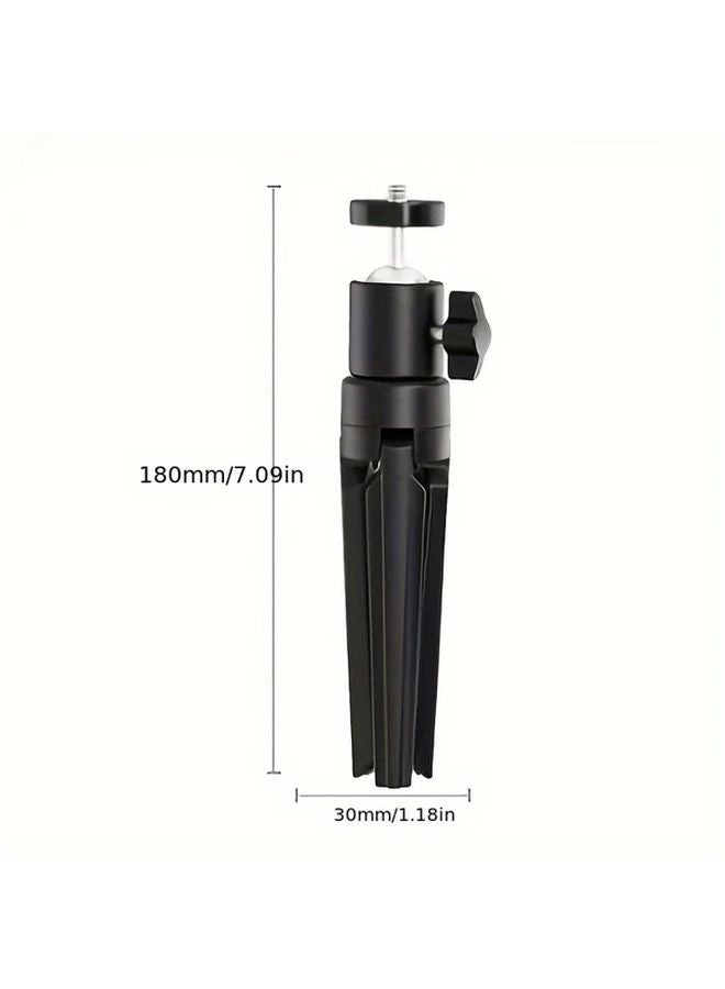 Black 360 Rotating Mini Gimbal Stand For Projectors Cameras DSLRs Compact Adjustable Desktop Holder - Image 4