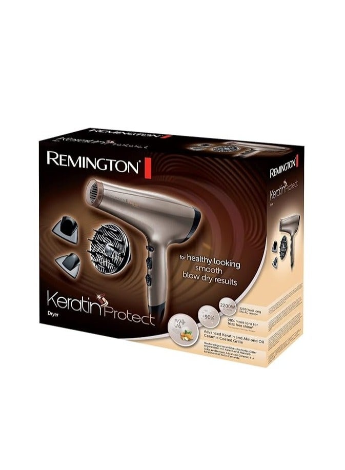 ريمنغتون مجفف الشعر Keratin Protect بقوة 2200 واط AC8002، نتائج تجفيف ناعمة وصحية - Image 2
