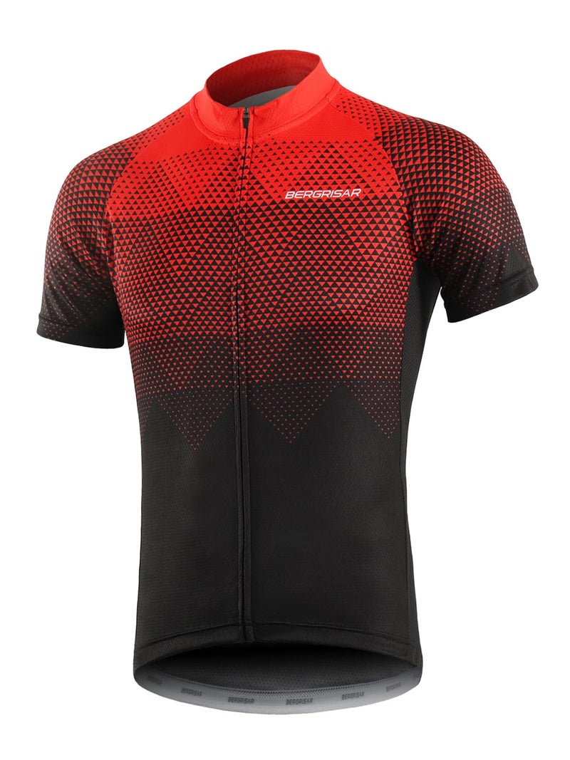 BERGRISAR Men's Cycling Jerseys Short Sleeves Bike Shirt - Image 1