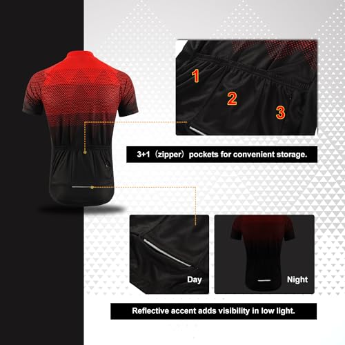 BERGRISAR Men's Cycling Jerseys Short Sleeves Bike Shirt - Image 5