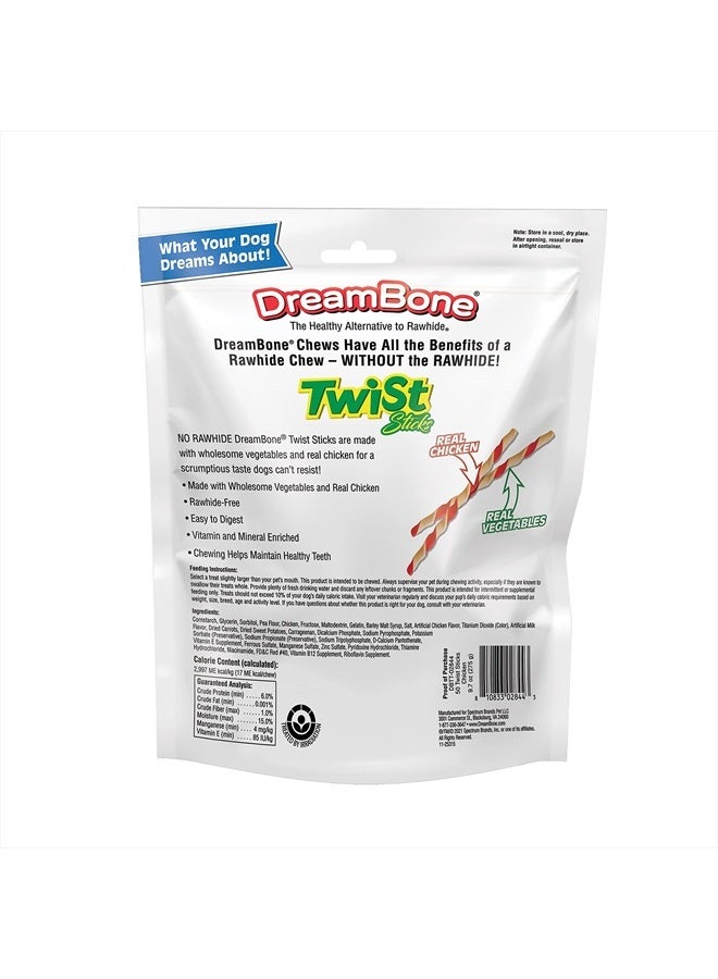 Dreambone Chicken & Vegetable Twist Sticks, Dog Chew Sticks, Rawhide Free Treats for Dogs 50 Count (Pack of 1) - Image 3