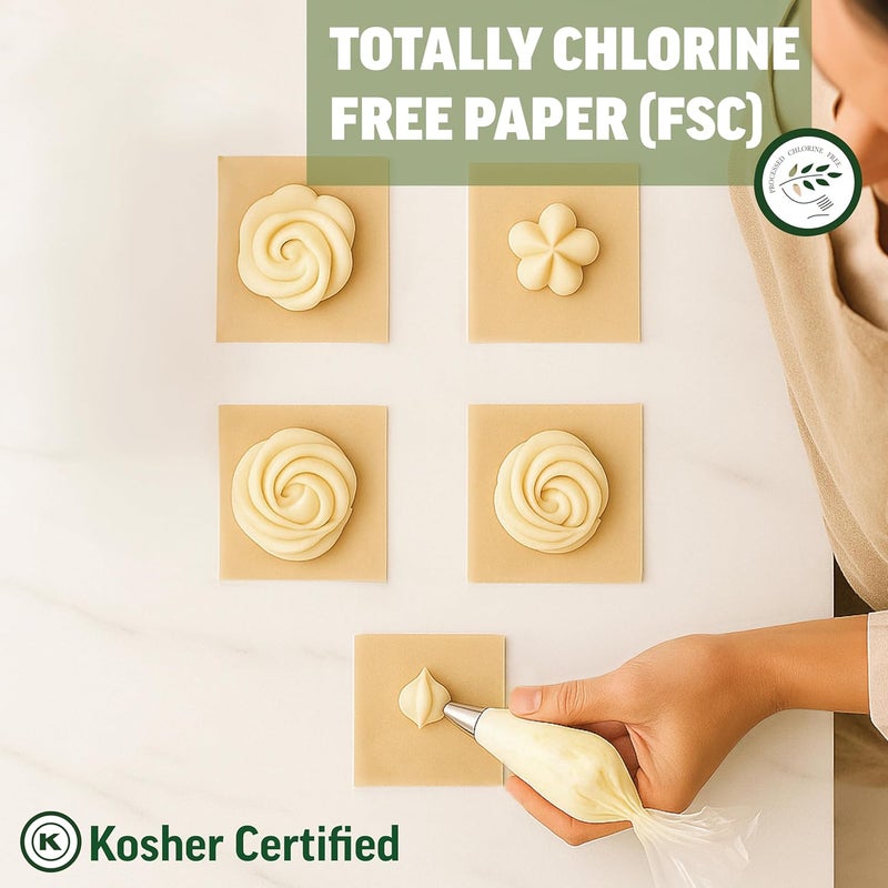 Zenlogy Unbleached Parchment Paper Squares 2x2 (400 Sheets) - Perfect for Storing Freezing Separating Baking Diamond Painting - Image 3