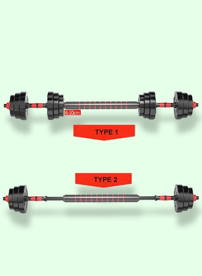 توشيونيكس مجموعة دمبل رفع الأثقال القابلة للتعديل مع قضيب غير قابل للانزلاق وباربل لممارسة التمارين الرياضية في صالة الألعاب الرياضية المنزلية - Image 4