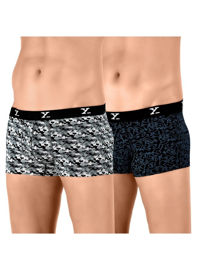 اكس واي اكس اكس شورت رياضي رجالي مريح من XYXX (عبوة من قطعتين) (XYTRNK2PCKN220XXL_لون مموه أحادي اللون + يوغا بيت_XXL)  - Image 1
