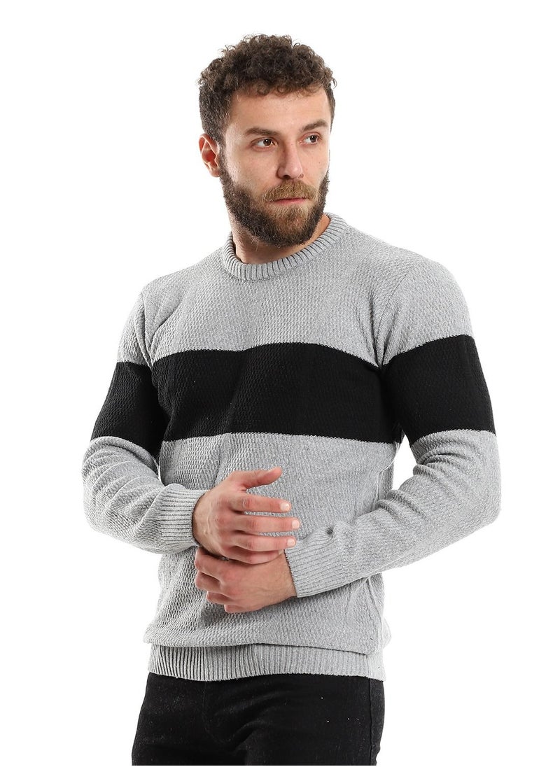 Caesar - Wool Mens Pullover With Multi Design - Image 1