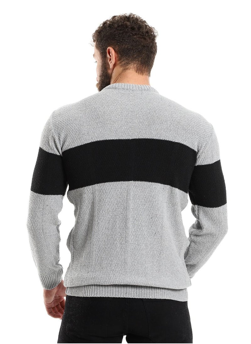 Caesar - Wool Mens Pullover With Multi Design - Image 1