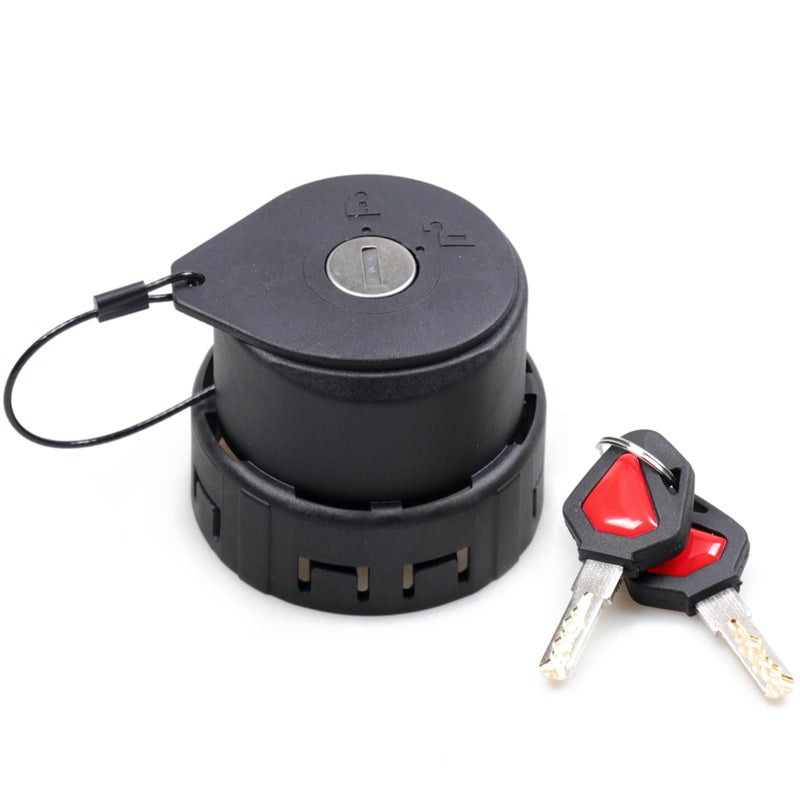 RERPRO Fuel Locking Gas Cap Compatible with 2021 2022 2023 2024 2025 New Ford Bronco 2/4 Door F150 Interior Accessories Lock Fuel Tank Filler Plug with 2 Keys, 1 Set Black - Image 1