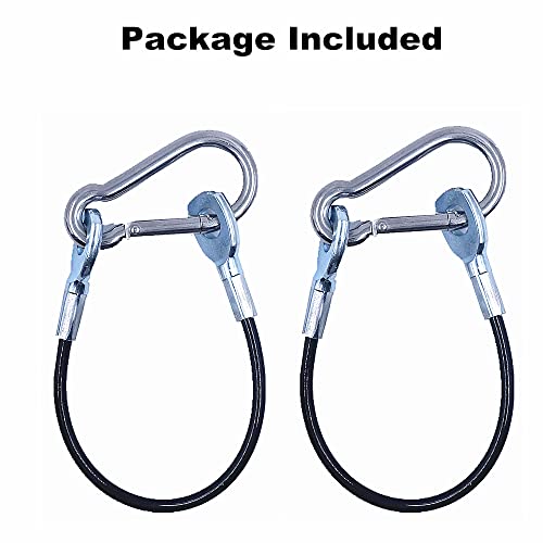 J Bryant 10" Cable Machine Extension Gym Cables (2 Pcs) with Stainless Steel Carabiner for Home Gym Pulley Systems - Image 3
