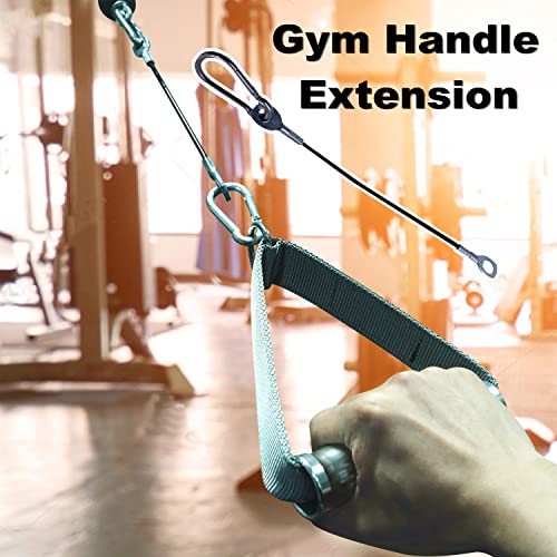 J Bryant 10" Cable Machine Extension Gym Cables (2 Pcs) with Stainless Steel Carabiner for Home Gym Pulley Systems - Image 4