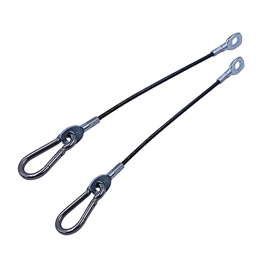 J Bryant 10" Cable Machine Extension Gym Cables (2 Pcs) with Stainless Steel Carabiner for Home Gym Pulley Systems - Image 1