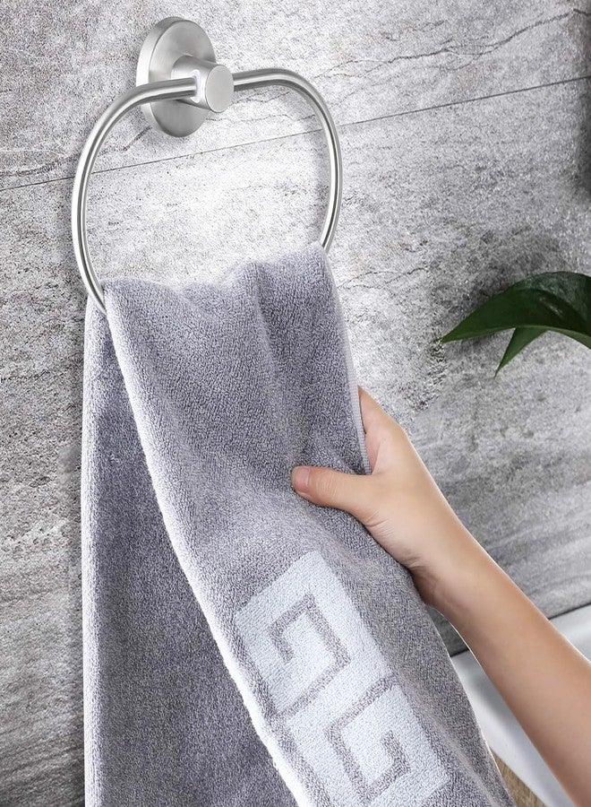 Pivalo 304 Grade Stainless Steel Towel Ring Oval Hand Towels Hanger Napkin Holder Stand Bathroom Accessories for Kitchen Home and Wash Basin (Pack of 1) - Image 3
