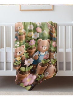 General Baby and children's cartoon flannel thin blanket (warm and comfortable, suitable for sleep, games) 70cm*100cm - 407  - Image 2
