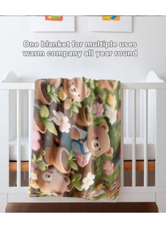 General Baby and children's cartoon flannel thin blanket (warm and comfortable, suitable for sleep, games) 70cm*100cm - 407  - Image 3