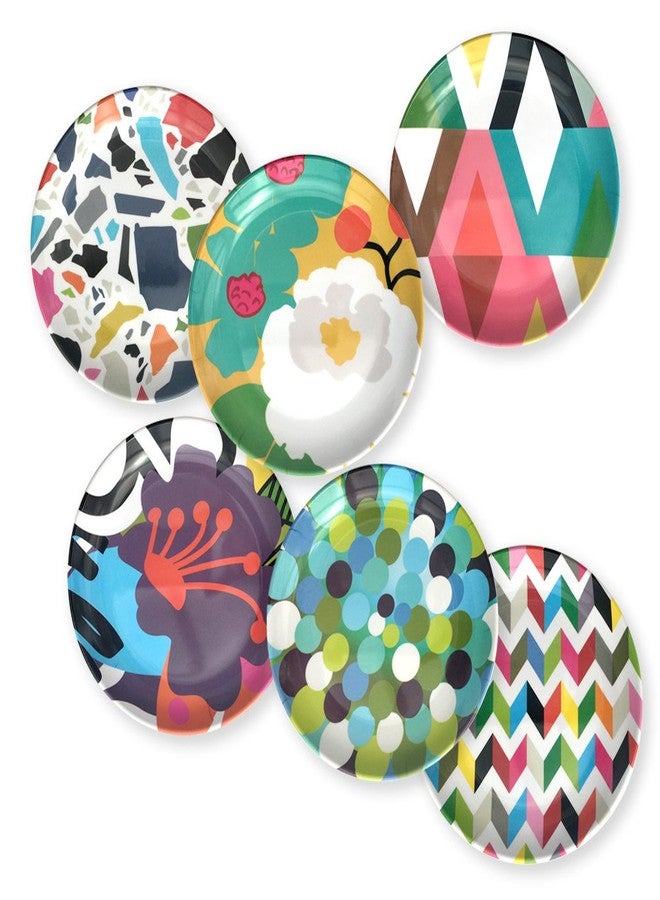 فرنش بول أطباق ميلامين متنوعة من فرنش بول - طقم من 6 قطع - أواني طعام من الميلامين - طبق تقديم، طبق حفلات، طبق (طبق مقبلات 6 بوصة، متنوع) - Image 3