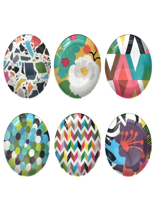 فرنش بول أطباق ميلامين متنوعة من فرنش بول - طقم من 6 قطع - أواني طعام من الميلامين - طبق تقديم، طبق حفلات، طبق (طبق مقبلات 6 بوصة، متنوع) - Image 1