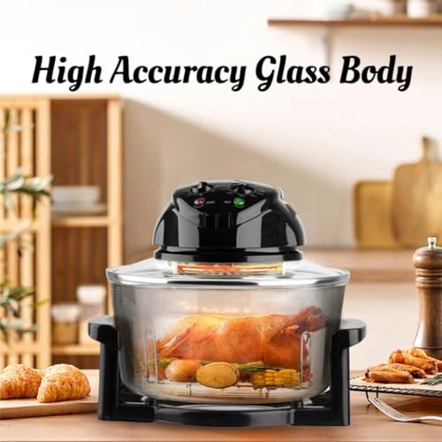 Olpad Air Fryer Oven with Rotisserie and Dehydrator Halogen Oven 1400W Turbo Oven 13L Electric Fryer | Halogen Convection Oven with Extension Ring Healthy Kitchen Low Fat Portable - Image 4