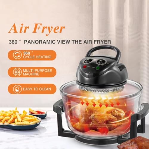 Olpad Air Fryer Oven with Rotisserie and Dehydrator Halogen Oven 1400W Turbo Oven 13L Electric Fryer | Halogen Convection Oven with Extension Ring Healthy Kitchen Low Fat Portable - Image 3