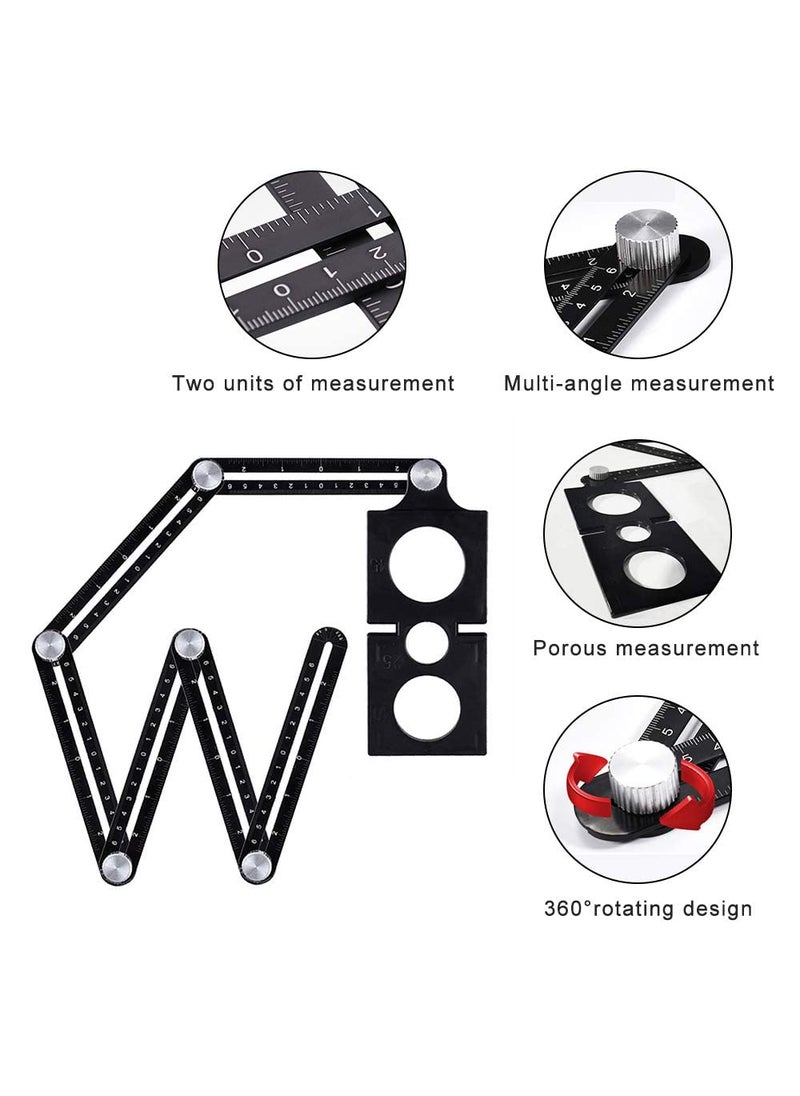 YADAV YADAV Multi Angle Measuring Ruler Aluminum Alloy Template Tool Measurement  - Image 4