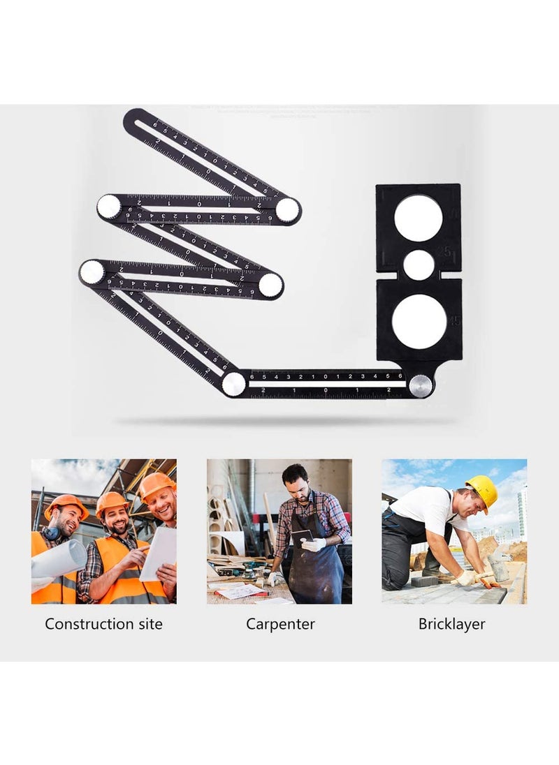 YADAV YADAV Multi Angle Measuring Ruler Aluminum Alloy Template Tool Measurement  - Image 5