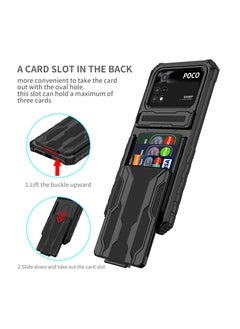 RICOONLINE Shockproof Protective Cases Cover Compatible for Xiaomi Poco m4 Pro 4G Black  - Image 2