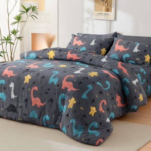 PRISCILLA 200 GSM 400 TC Kids Glace Cotton Reversible Cartoon Printed Double Bed King Size Comforter With Matching Bedsheet 90 * 100 With 2 Pillow Covers Set Of 4 Pieces (Design 22),Multicolour - Image 1