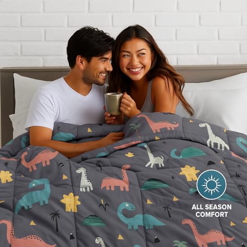 PRISCILLA 200 GSM 400 TC Kids Glace Cotton Reversible Cartoon Printed Double Bed King Size Comforter With Matching Bedsheet 90 * 100 With 2 Pillow Covers Set Of 4 Pieces (Design 22),Multicolour - Image 4