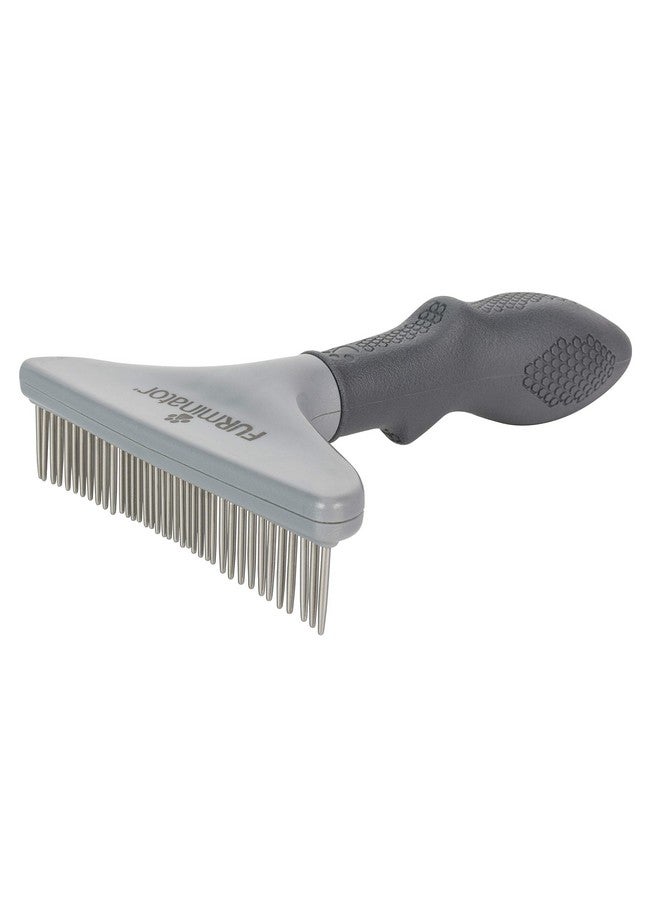 FURminator Dog/Cat Grooming Rake, Grooming Tool, Removes Loose Hair And Tangles, Gray - Image 3