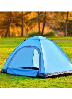 BLOOMING TIME Automatic Pop-Up Tent For 3-4 People, Waterproof, Sunscreen, Essential For Camping, Blue  - Image 1