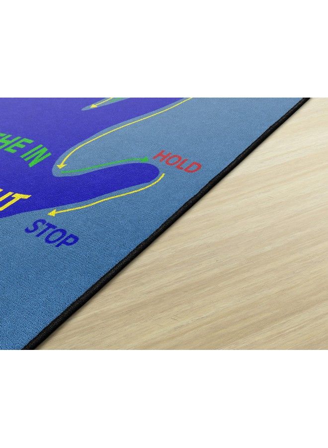 Flagship Carpets Get A Grip Childrens Time Out Children'S Classroom Or Playroom Carpet Kids Room Or Home Door Mat Small Area Rug 30" X 30" Rectangle Blue - Image 4